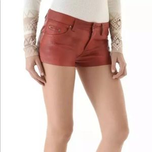 Free People vegan leather shorts size 2